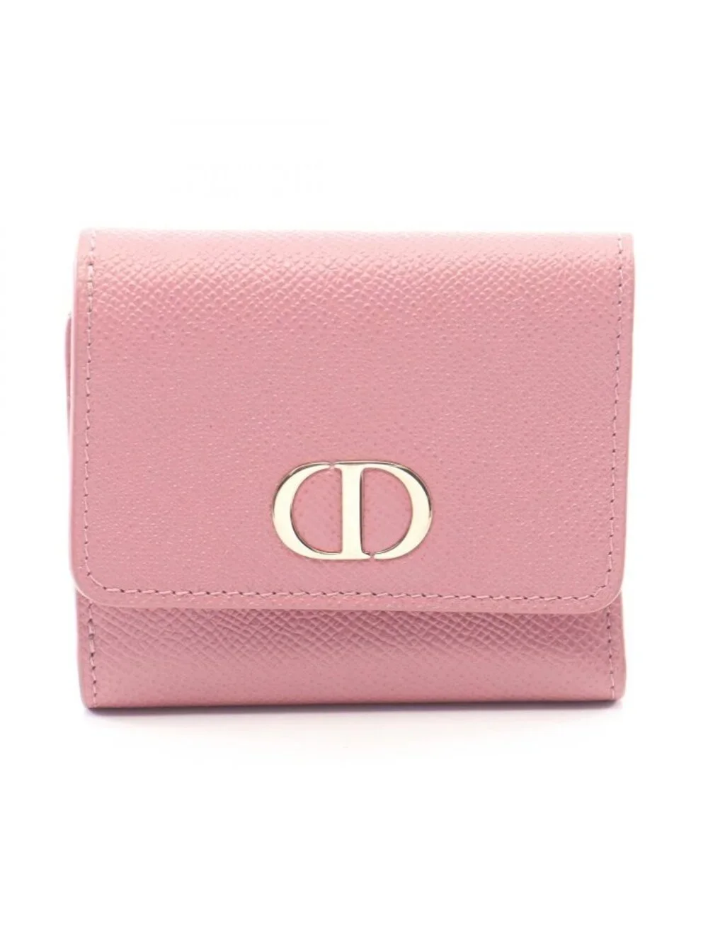 Dior Trifold Wallet Caro Smoki Pink Leather